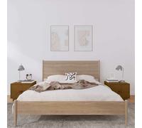 vidaXL Mesitas de noche 2 uds madera de pino marrón miel 40x34x35 cm