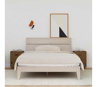 vidaXL Mesitas de noche 2 uds madera de pino marrón miel 40x34x55 cm