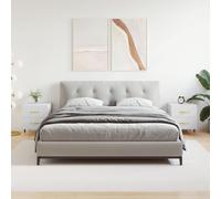 vidaXL Mesitas de noche 2 uds madera ingeniería blanco 40x35x47,5 cm