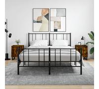 vidaXL Mesitas de noche 2 uds madera ingeniería roble humo 40x30x50 cm