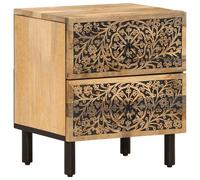 vidaXL Mesitas de noche 2 uds madera maciza de mango 40x33x46 cm
