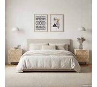 Vidaxl Mesitas de Noche 2 Unidades Madera Maciza Mango 40x33x46 Cm Brown