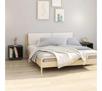 vidaXL Mesitas de noche 2 uds madera maciza de pino gris 40x30x40 cm