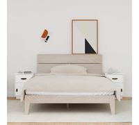 vidaXL Mesitas de noche 2 uds madera maciza pino blanco 40x34x55 cm