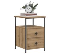 vidaXL Mesitas de noche 2 uds madera roble artisan 34x35,5x50 cm