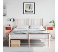 vidaXL Mesitas de Noche – Acero rosa 36x39x60,5 cm – 2 unidades
