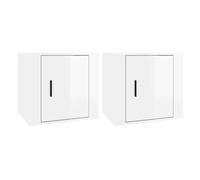Vidaxl mesitas de noche 2 unidades blanco brillante 50x39x47 cm