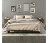 vidaXL Mesitas de noche 2 unidades color roble ahumado 40x35x47,5 cm