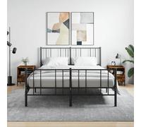 vidaXL Mesitas de noche, 2 unidades, color roble ahumado, 40x35x47,5 cm, material de madera, mesita de noche, mesitas de noche, armario, mesilla de noche
