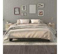 vidaXL Mesitas de noche 2 unidades color roble Sonoma 40x35x47,5 cm
