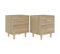 Vidaxl mesitas de noche 2 unidades color roble sonoma 40x35x47,5 cm