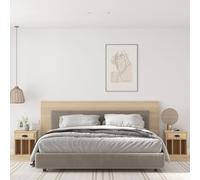 vidaXL Mesitas de noche 2 unidades color roble Sonoma 43x36x50 cm