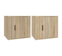 vidaXL Mesitas de noche 2 unidades color roble Sonoma 50x39x47 cm