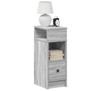 vidaXL Mesitas de noche (2 unidades) con cajón, color gris, modelo Sonoma, 25x31x66 cm