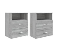 vidaXL Mesitas de noche 2 unidades gris sonoma 50x32x60 cm