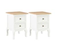 vidaXL Mesitas de noche 2 unidades MDF blanco 35x30x49 cm