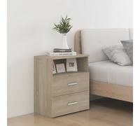 vidaXL Mesitas de noche, 2 unidades, roble Sonoma, 50x32x60 cm - Mesita de noche - Mesitas de noche - Mesilla de noche - Mesillas de noche