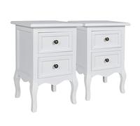 vidaXL Mesitas de noche MDF – 4 unidades blancas