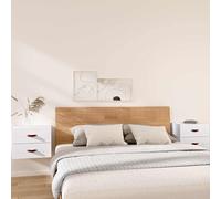 vidaXL Mesitas de noche de pared 2 uds blanco 50x36x40 cm