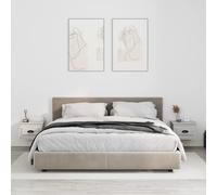 vidaXL Mesitas de noche de pared 2 uds color gris Sonoma 41,5x36x28 cm