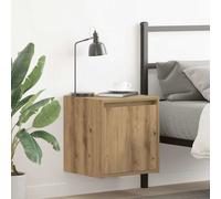 vidaXL Mesitas de noche de pared 2 uds roble artisan 38x34x40 cm