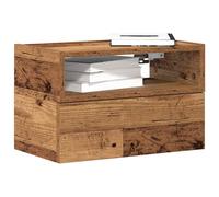 vidaXL Mesitas de noche de pared 2 unidades madera vieja 45x26x28,5 cm