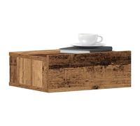vidaXL Mesitas de noche flotantes 2 uds madera vieja 40x32x15 cm