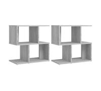 Vidaxl mesitas noche 2 uds contrachapada gris sonoma 50x30x51,5 cm