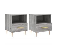 Vidaxl mesitas noche 2 uds madera ingeniería gris sonoma 40x35x47,5 cm
