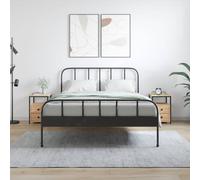 vidaXL Mesitas noche 2 uds madera ingeniería roble Sonoma 34x35,5x50cm