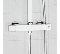 vidaXL Mezclador de ducha termostático Acero Inoxidable 201