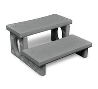 vidaXL Mini Escalera 2 Peldaños Plástico Escalón Bañera Piscina Color Blanco, Negro, Gris y mas