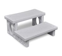 vidaXL Mini Escalera 2 Peldaños Plástico Escalón Bañera Piscina Color Blanco, Negro, Gris y mas
