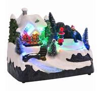 vidaXL Mini Villa Navideña 16 x 11,5 x 13 cm Plástico Multicolor
