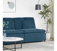 vidaXL Módulo central de sofá modular con cojines, color azul, 100 cm