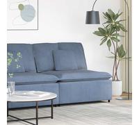 vidaXL Módulo central de sofá modular con cojines, color azul, 100 cm