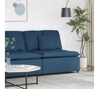 vidaXL Módulo central de sofá modular con cojines, color azul, 100 cm