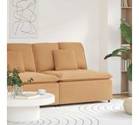 vidaXL Módulo central de sofá modular con cojines, color beige, 100 cm