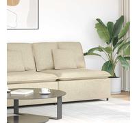 vidaXL Módulo central de sofá modular con cojines, color crema, 100 cm