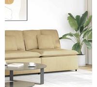 vidaXL Módulo central de sofá modular con cojines, color gris verdoso, 100 cm