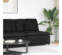 vidaXL Módulo central de sofá modular con cojines, color negro, 100 cm