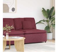 vidaXL Módulo central de sofá modular con cojines, color rojo vino, 100 cm