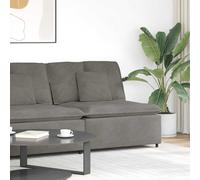 vidaXL Módulo central de sofá modular con cojines, gris claro, 100 cm