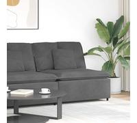 vidaXL Módulo central de sofá modular con cojines, gris oscuro, 100 cm