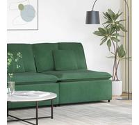 vidaXL Módulo central de sofá modular con cojines, verde oscuro, 100 cm