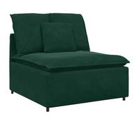vidaXL Módulo Central de sofá Modular con Cojines, Verde Oscuro, 100 cm