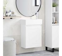 vidaXL Módulo de baño con grifería Blanco 45,5 x 22,5 x 84 cm