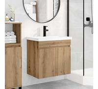 vidaXL Módulo de baño con grifería Roble artisan 61 x 40 x 74,5 cm