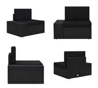 vidaXL Módulo de esquina para sofá modular con reposabrazos (derecho), ratán sintético . - Módulo de esquina para sofá modular - Módulos de esquina para sofá modular - Módulo de esquina para sofá modu