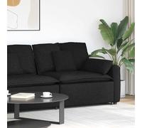 vidaXL Módulo de reposabrazos para sofá modular con cojines, color negro, 100 cm